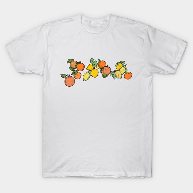 Oranges and lemons T-Shirt by JennyGreneIllustration